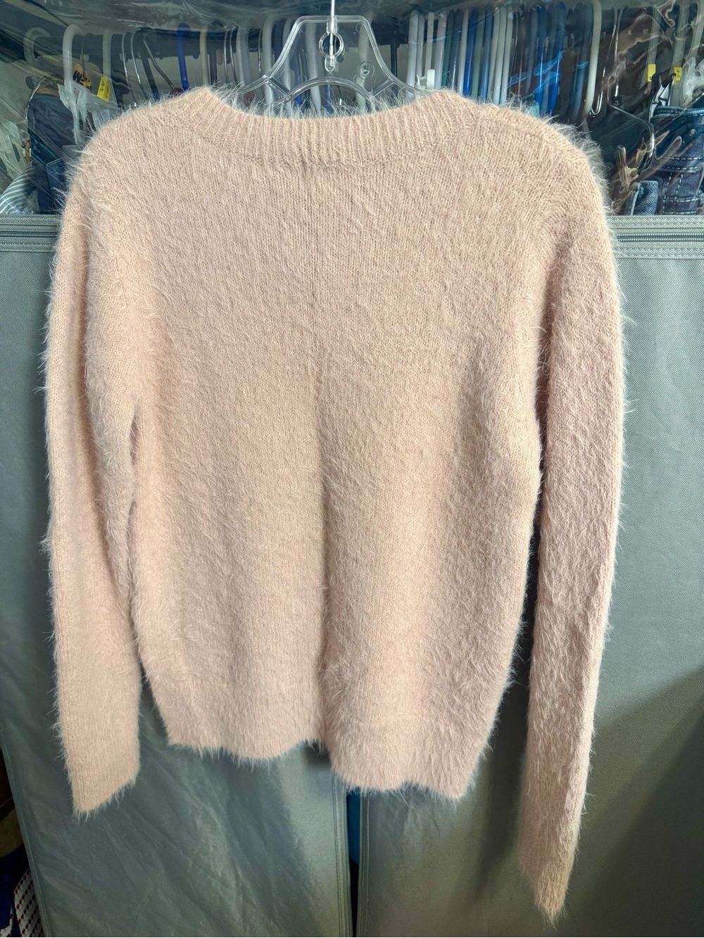 a new day Pale Pink Fuzzy Crewneck Sweater - Picture 2 of 6